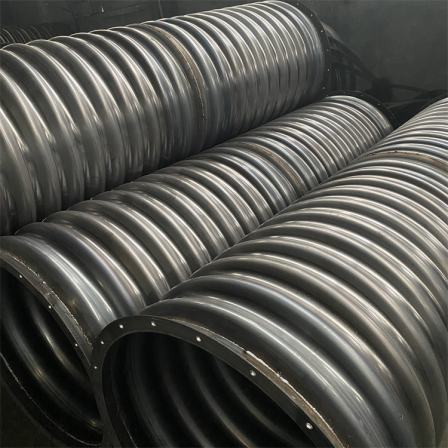 Yuanchang produces hot-dip galvanized metal corrugated culvert pipes for highway culvert drainage construction, with a diameter of 2 meters