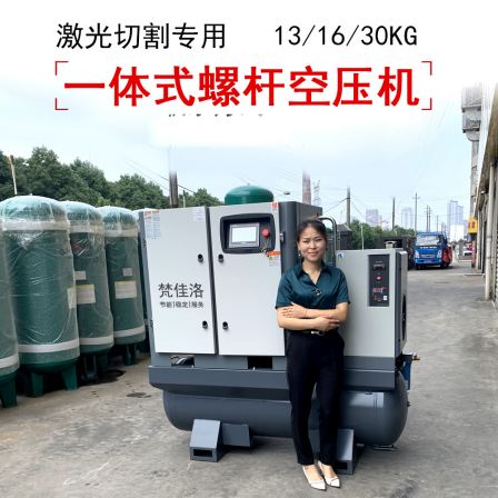 Laser cutting permanent magnet variable frequency screw air compressor booster pump 13/16/25/30 kg