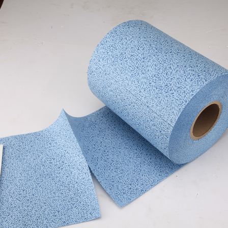 The manufacturer provides gray blue bark pattern melt blown wiping cloth, industrial degreasing cloth, and supports customized MSM hydrophilic non-woven fabric