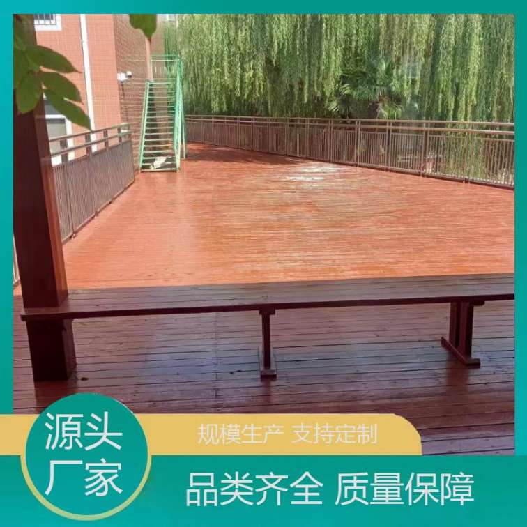 Customizable Anhe Wood Industry Anticorrosive Wood Plank Road Outdoor Landscape Carbonized Wood Waterproof and Sunscreen