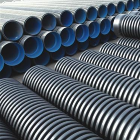 HDPE double wall corrugated pipe drainage pipe steel strip corrugated Ferrous polyethylene corrugated culvert pipe buried underground