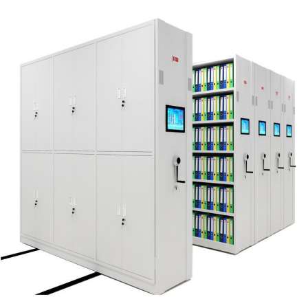 Computer controlled track dense cabinet file dense rack data cabinet appearance electrostatic spray molding