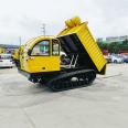 Large water tank tracked transport vehicle, mountain climbing tiger tipper, all terrain diesel transport vehicle