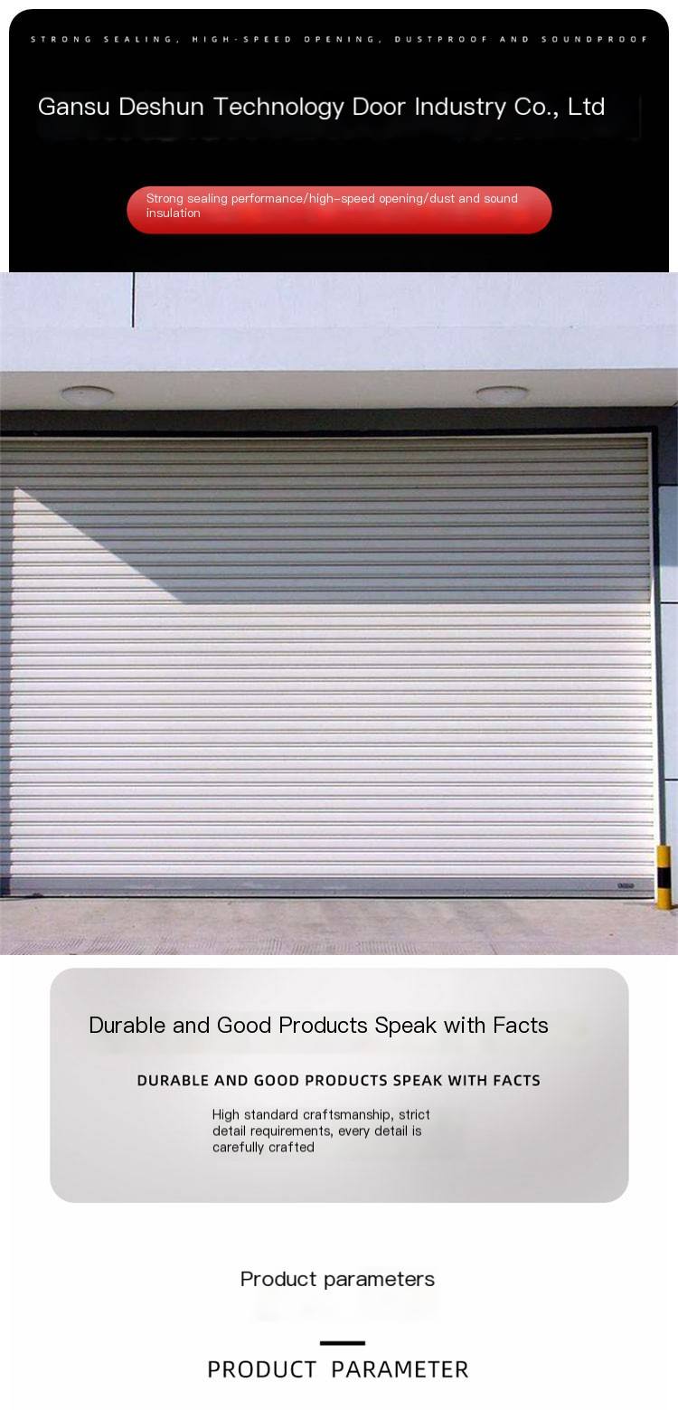 Garage door, soft curtain, cold chain, logistics, automatic induction, lifting door, fireproof, wind resistant, durable, Deshun door industry