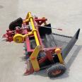 A peanut harvester equipped with a four wheel tractor for lifting fruits. A machine for ridging and planting peanuts