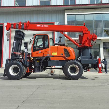 Forklift changed to crane manufacturer, off-road forklift equipped with crane crane integrated machine, forklift tail crane Dingsheng