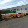 A 13.95-meter skeleton semi-trailer with a single axle container trailer can make high and low boards of 130 cubic meters