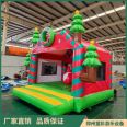 Children's colorful inflatable Christmas tree trampoline, export bouncing bed toy, household air model