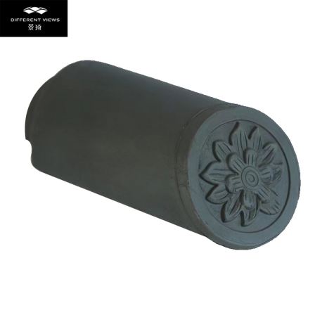 Wholesale of antique building tube tiles, sunflower flower tube heads, black gray compressive and cold resistant, antique green tube tiles, Jingqi green bricks, and green tiles manufacturers