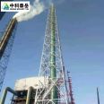 Tower type fiberglass chimney with high strength and easy installation quality