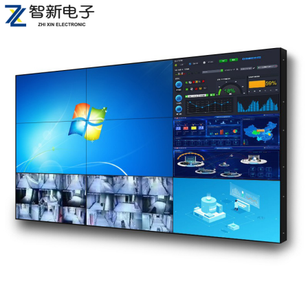 Zhixin 55 inch LCD splicing screen seamless led High-definition television wall security monitor video conference display