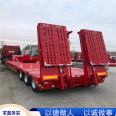 Hydraulic ladder light hook plate transport vehicle with equal width forehead excavator pallet semi trailer with three lines and six axles