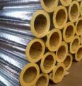 Aluminum foil Glass wool pipe Class A fireproof boiler Glass wool insulation pipe pipe insulation support customization