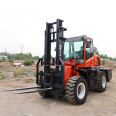 Outdoor operation four-wheel drive off-road forklift can lift 6m with side moving manual hydraulic Cart stacker forklift