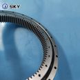 High precision thin-walled lightweight rotary bearing with inner teeth, four point contact ball rotary bearing