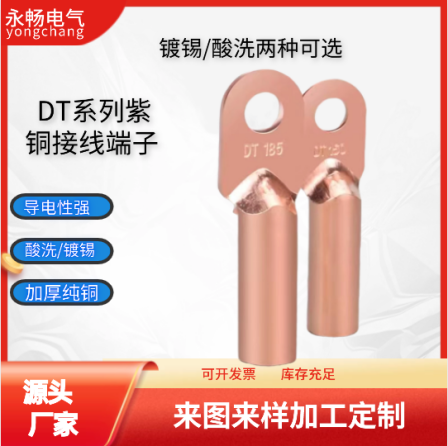 Oil blocking copper nose DT-16-25-35-70-95-185-240 copper ear cable connector terminal blocks