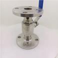 Hygienic food grade straight flange ball valve stainless steel 304 valve biopharmaceutical food and beverage equipment