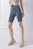 High Waist Abdominal Contraction Yoga Side Pocket Traceless Sports Type Hip Lifting Beauty Waist Fashion Half Fairy Pants