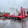 13.75 meter hook machine plate truck, large excavator, semi-trailer, hydraulic ladder transport vehicle