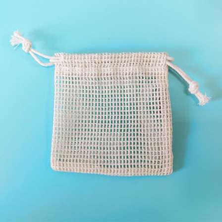 Customized pure cotton fruit mesh bag with Amazon drawstring and cuffed fabric bag for eco-friendly supermarket vegetables, all cotton
