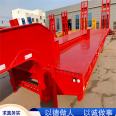 Equal width forehead excavator, ladder support plate, large five line ten axle, low flat plate, and large transportation semi-trailer