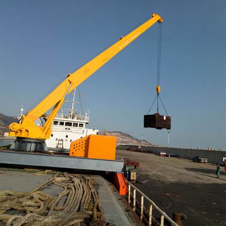 Fishing vessel fixed crane, rotating rotary arm hydraulic crane, dock crane, straight arm crane for ships, Guisheng