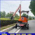 Telescopic slope hedgerow machine, garden road greening and pruning integrated vehicle, with large operating width and hydraulic expansion