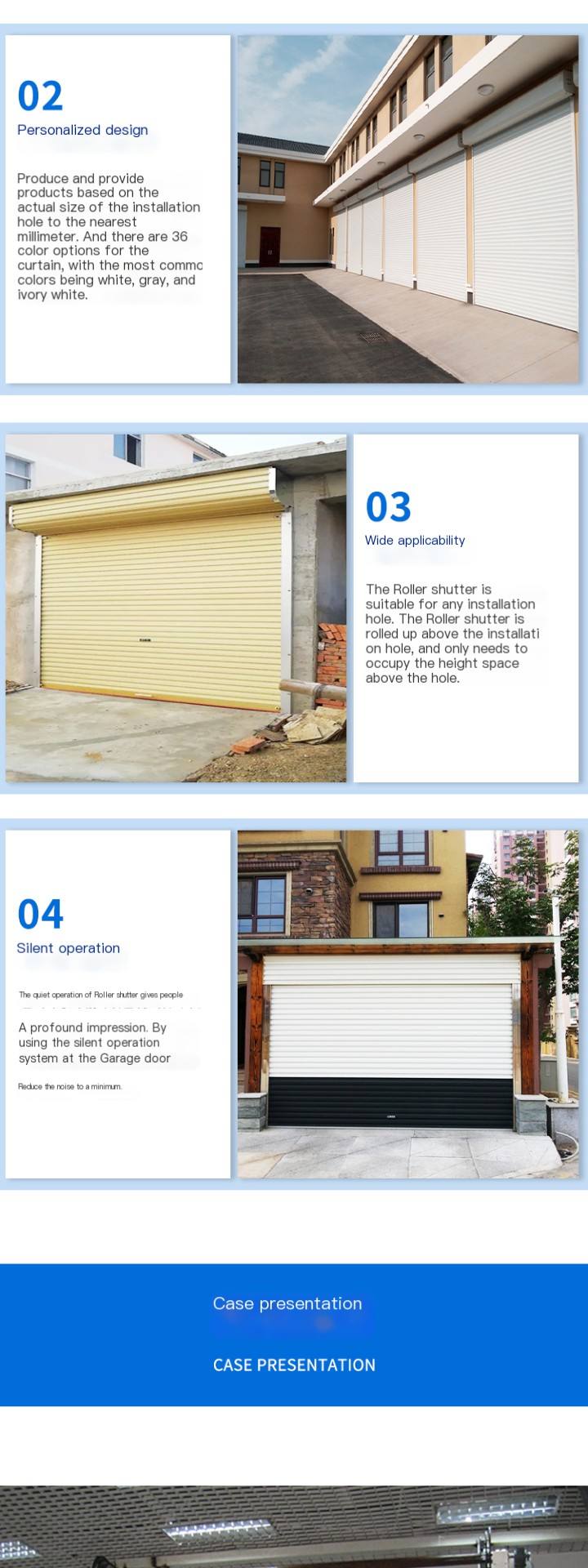 Zhongyi warehouse aluminum alloy Roller shutter with complete specifications supports customization and easy maintenance