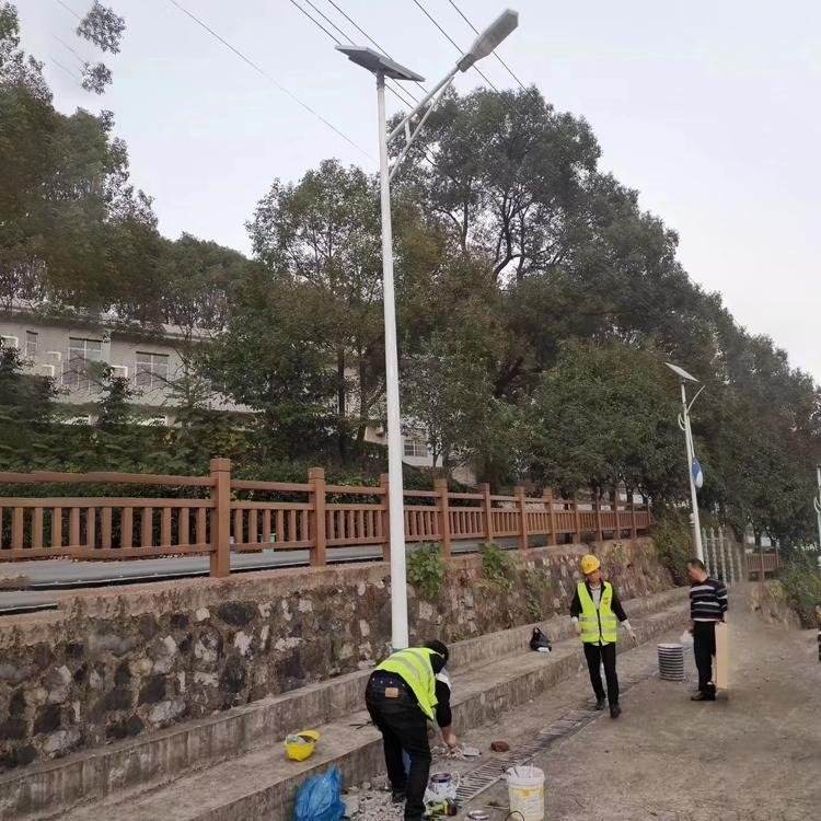 Xinyonghong Rural Solar Lamp 6-meter LED Single Arm Integrated Lithium Electrothermal Galvanized Road Lamp Pole