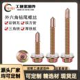 Hexagonal drill tail screw fixed drill tail screw color steel tile dovetail screw self tapping self drilling screw support customization