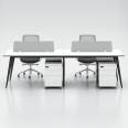 Bodson office desks, chairs, staff desks, 4-seater minimalist modern dual occupancy office furniture