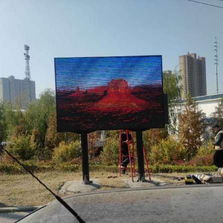 Longfa LED billboard outdoor column screen vertical ground rolling small spacing LED