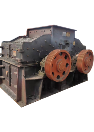 Used 1312 double rotor hammer sand making machine, 90% new Dingli crusher