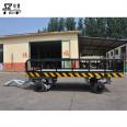 Guardrail flat trailer application for additional machinery Flatbed trolley station airport luggage car mobile tool car