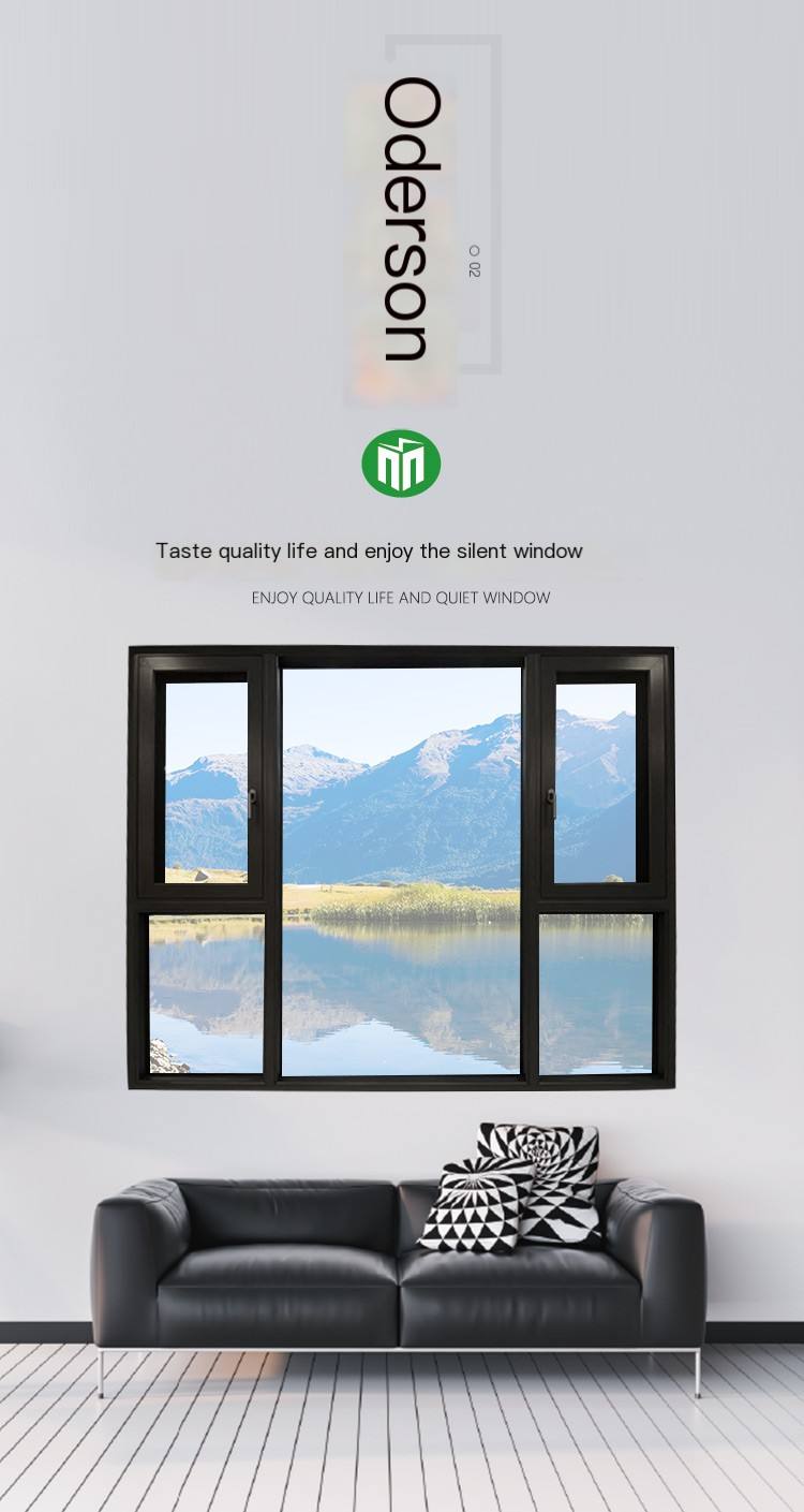 Odeson aluminum alloy bridge cutoff Casement window quiet window for apartment is dust-proof and wind resistant