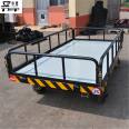 Guardrail flat trailer application for additional machinery Flatbed trolley station airport luggage car mobile tool car