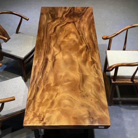 South American walnut solid wood board 205 * 75 * 6 large board table, tea table, tea making table, tea drinking table