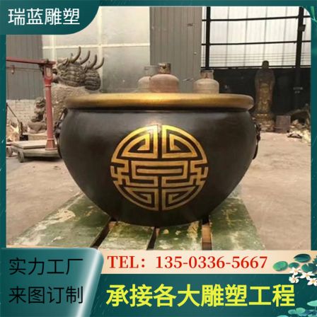 Manufacturer of the Palace Museum's large copper cylinder, copper water cylinder door, sea cast copper large cylinder, landscape sculpture, tiger head cylinder