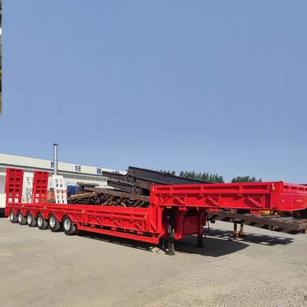 13 meter hook plate semi trailer 12.5 meter excavator trailer hydraulic ladder semi trailer anti wear