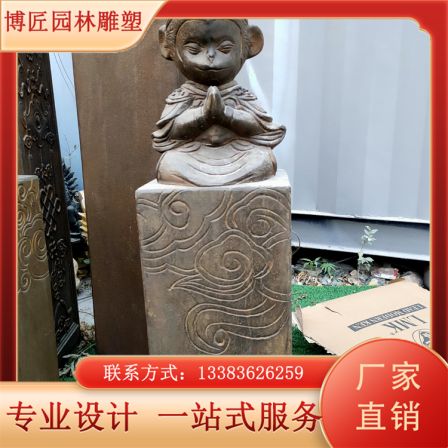 Outdoor antique stone carvings and horse pegs are not easy to crack or deform, and courtyard landscape stone column decorations are made by a master