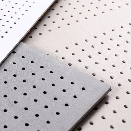 Perforated sound-absorbing board, suspended ceiling, sound-absorbing ceiling, fireproof, moisture-proof, soundproof, and heat-insulating FC perforated board