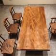 Used solid wood Chinese tea table, walnut large board, mahogany dining table and chair