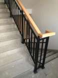 Iron staircase wooden handrails, zinc steel staircase handrails, new installation simple, convenient, and fast