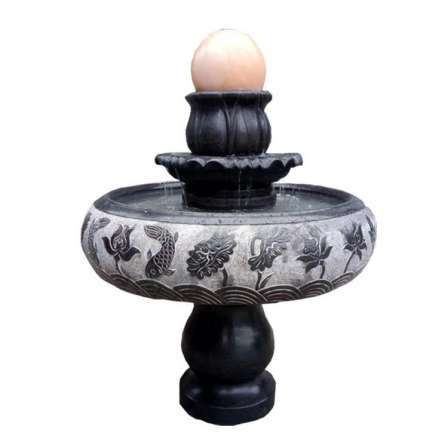 A complete set of large stone sculptures, fountains, flowing water sculptures, feng shui, dribbling, courtyard, flowing water landscape sculptures, and ornaments