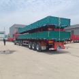 11.5 meter heavy-duty rollover semi trailer, 13 meter container dump trailer, high railing vehicle standard with Fuhua Bridge