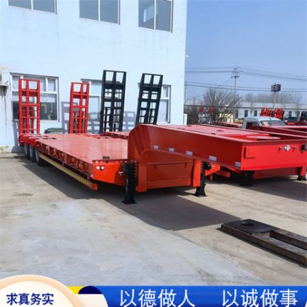 Hydraulic ladder light hook plate transport vehicle with equal width forehead excavator pallet semi trailer with three lines and six axles