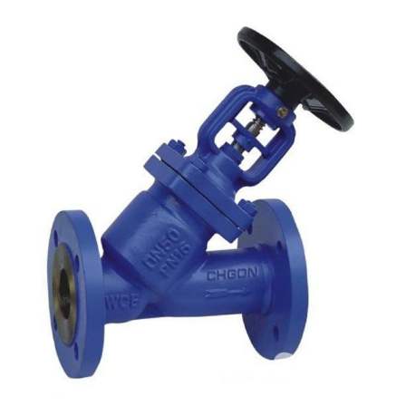 Stainless steel Y-type manual direct current stop valve, ductile iron hard sealing, wear-resistant valve