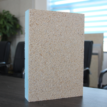 Thermal insulation and decoration integrated board, external wall thermal insulation, water wrapped sand, real stone paint, decorative integrated board