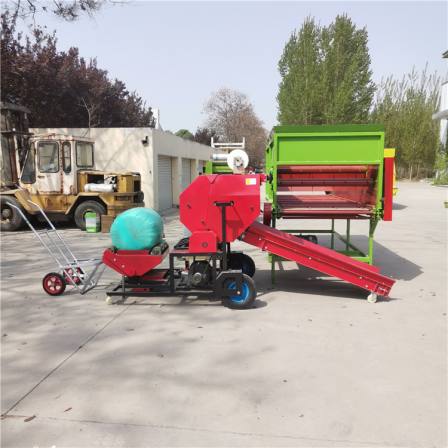 Livestock breeding, silk kneading and packaging machine, fast packaging during the storage season, can be matched with a silo, ensiling and bundling machine