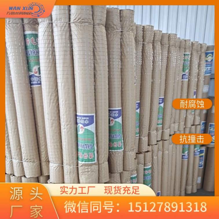 Building wall plastering, steel wire mesh manufacturer, construction site spraying, flue gas crack prevention mesh support customized Wanxun